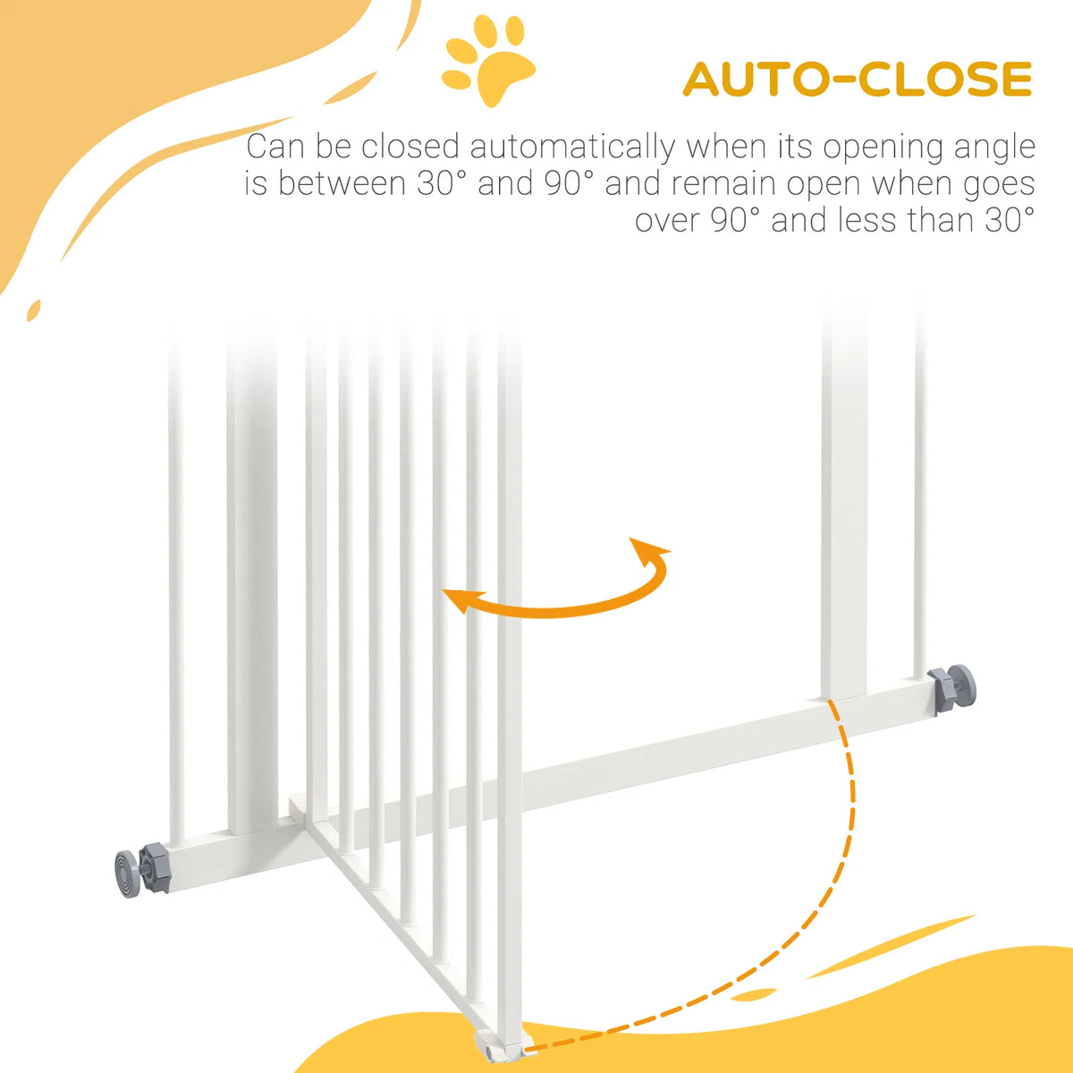 Extra Tall Dog Gate with Door Pressure Fit Auto Close Double Locking for - Image 4