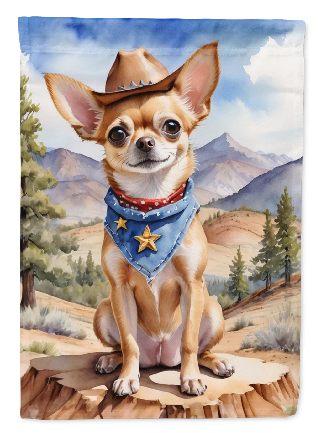Chihuahua Cowboy Welcome Garden Flag Mailbox Flag Decorative Yard Flag Banner - Image 3