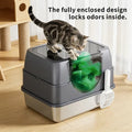 Fully Enclosed Stainless Steel Cat Litter Box White 2025 Top Pick Odor Lock