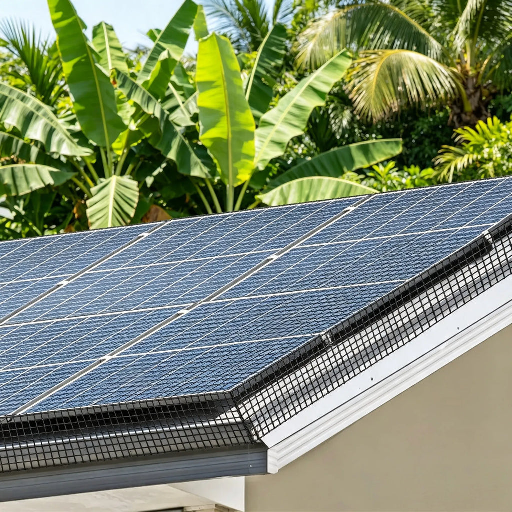 8" x 100ft Solar Panel Bird Guard Kit Rust Proof PVC Coated Critter Guard Mesh - Image 3