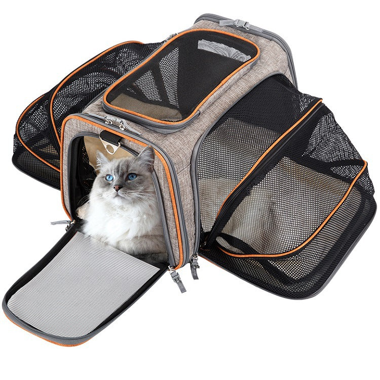 Carrier For Cat Pet Airline Approved Expandable Foldable Soft Dog Carrier - Image 2