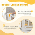 30" 32" Extra Wide Pet Gate Barrier with Small Door 35"H Dog Gate with Safety