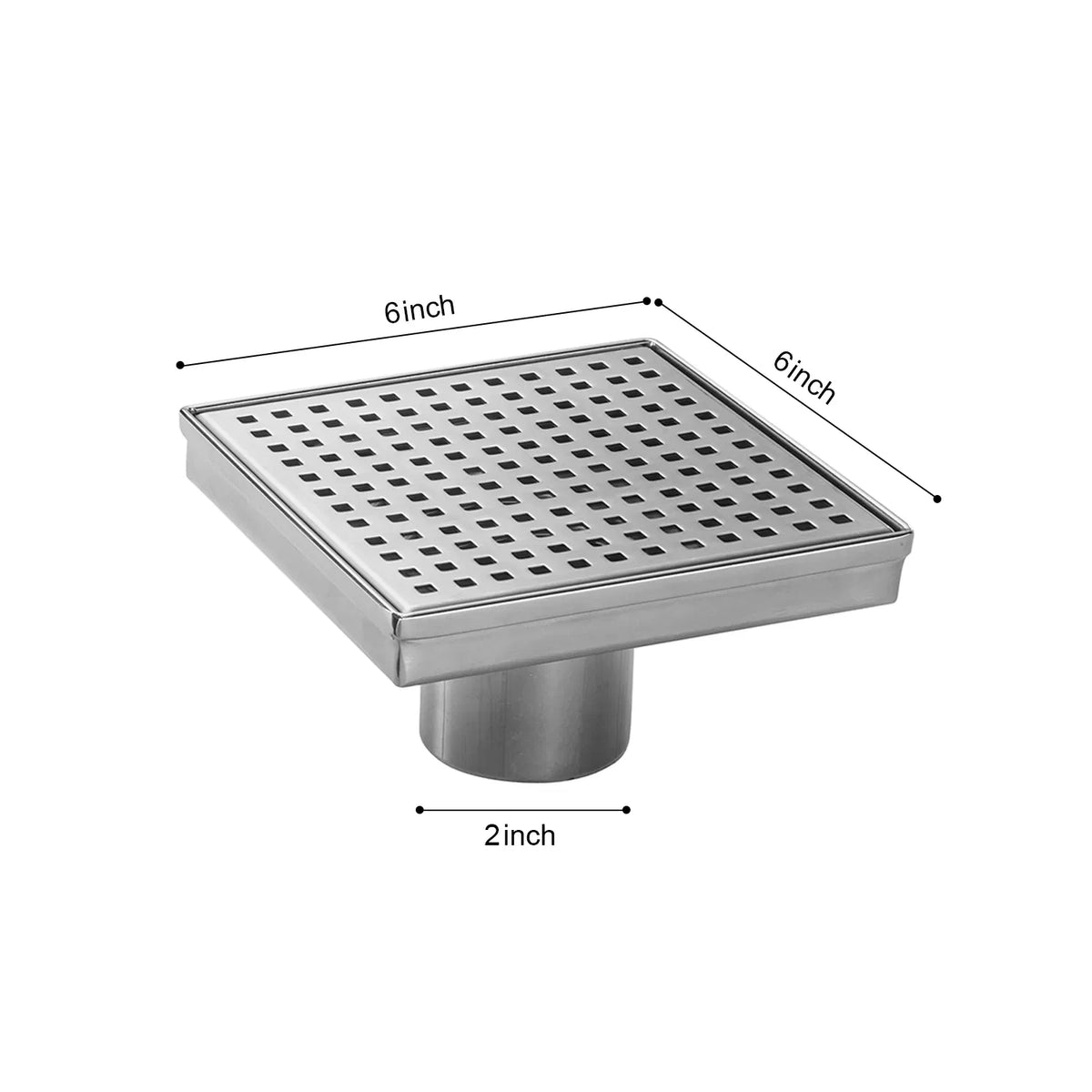 6 inch Grid Shower Floor Drain - Image 5