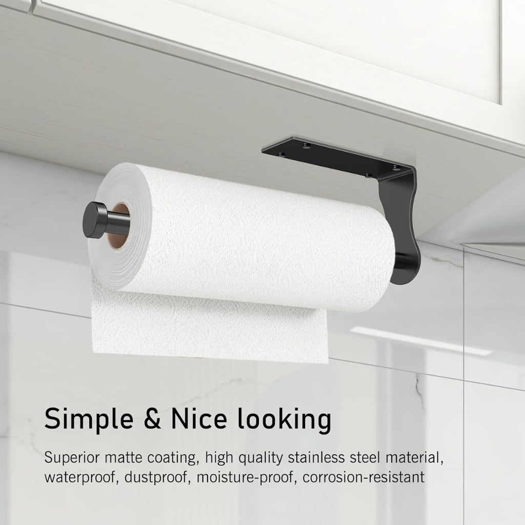 black under cabinet paper towel in use lifestyle