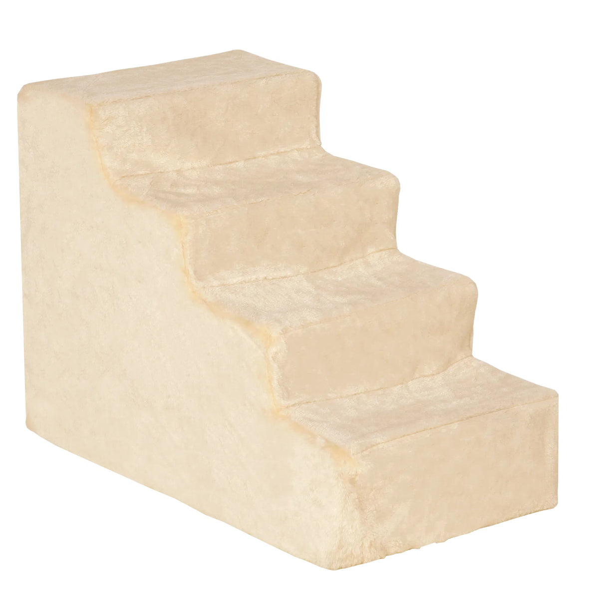 4 Step Dog Ramp for Sofa Bed and Couch with Removable Cover Beige - Image 2
