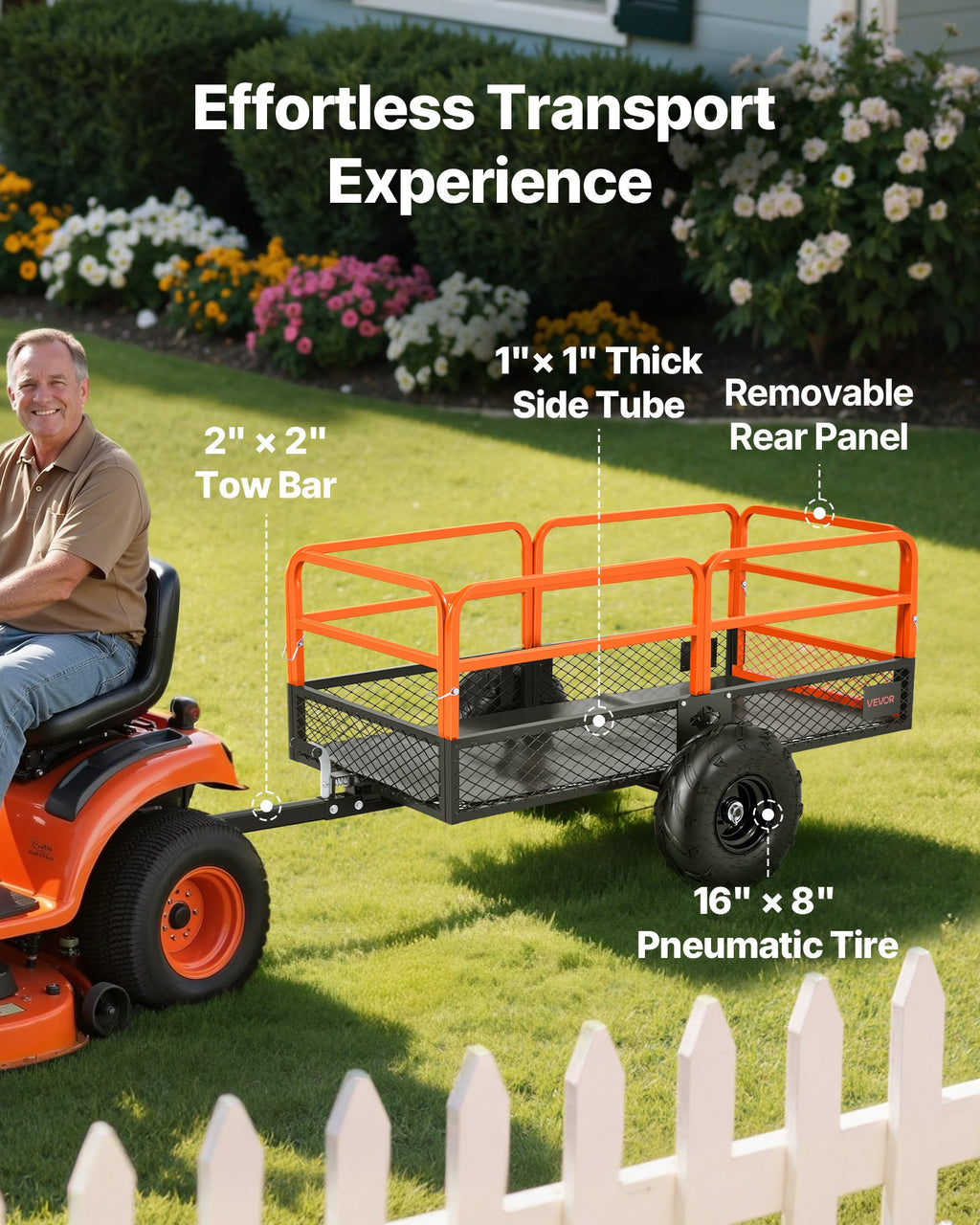 1600-lb heavy-duty steel dump trailer product view 5