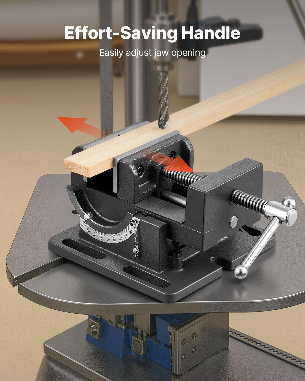 Tilting Vise 2.5 Inch Jaw Width Portable Drill Press Bench 0 90° Adjustable - Additional Product View 5