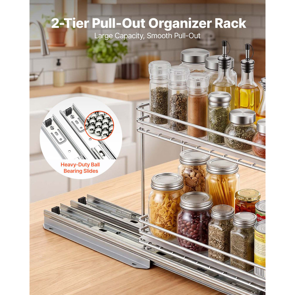 pull out spice rack organizer detail and structure