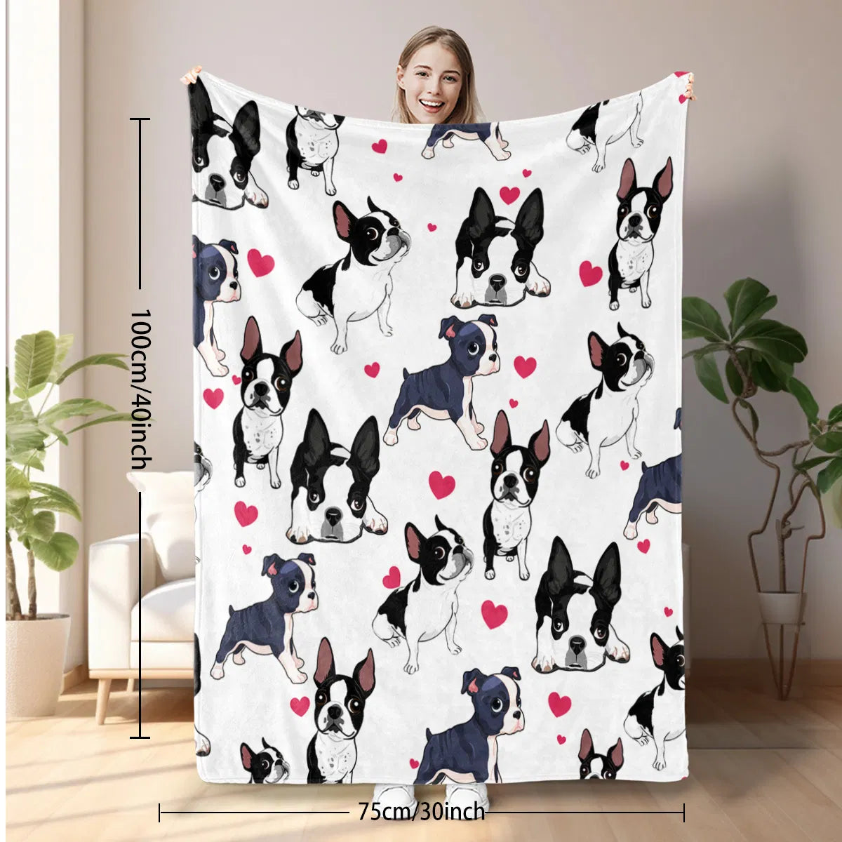 1pc Adorable Fleece Dog Blanket Soft Cozy Lightweight Warm Flannel Throw - Image 4