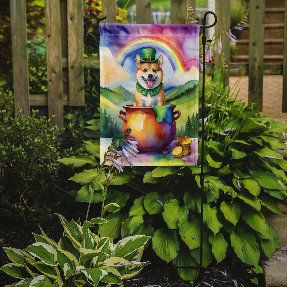 Norwegian Buhund St Patrick's Day Garden Flag Mailbox Flag Decorative Yard Flag
