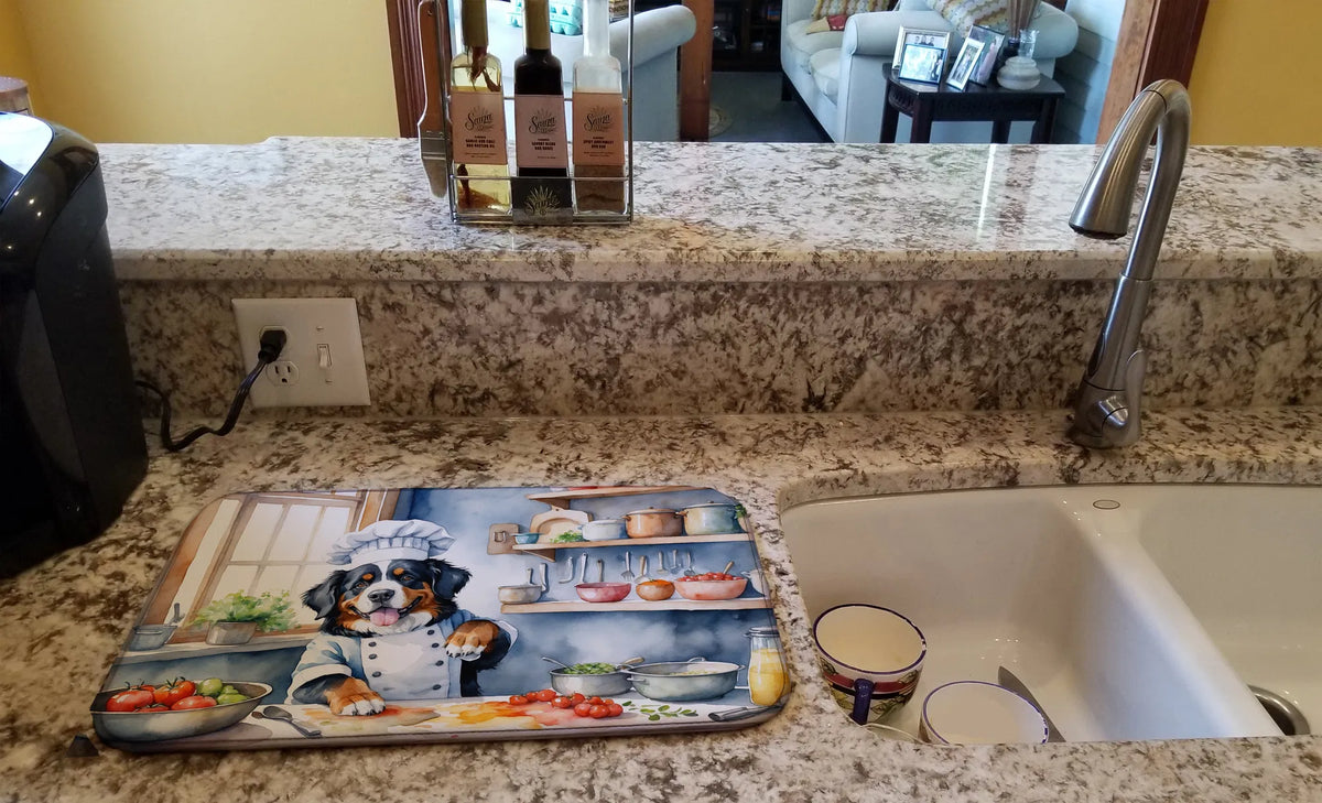 Bernese Mountain Dog The Chef Dish Drying Mat Absorbent Pad For Kitchen - Image 2