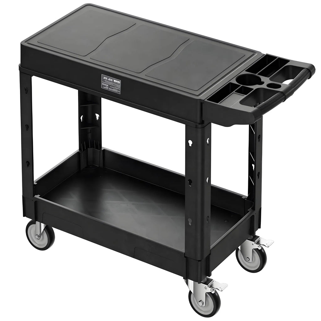 550 lbs 2 Shelf Heavy Duty Rolling Utility Service Cart 31.3 in x 17.7 in - Image 3