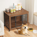 38.6-Inch Dog Crate Furniture with Wheels