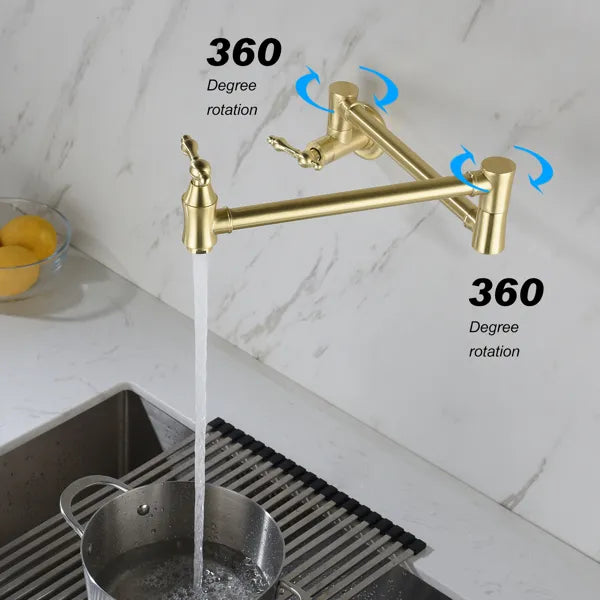 Folding faucet Pot Filler Faucet Wall Mount - Image 2