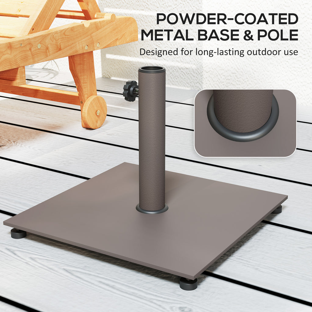 29-lb Square Patio Umbrella Base - Brown