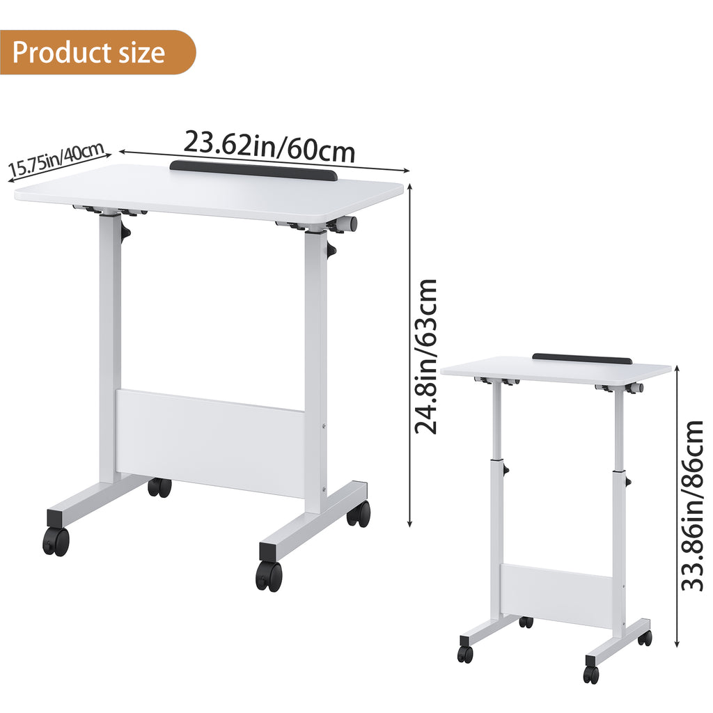 Computer Desk Folding Rolling Multifunction Table With Height Adjustment 90 - Image 2