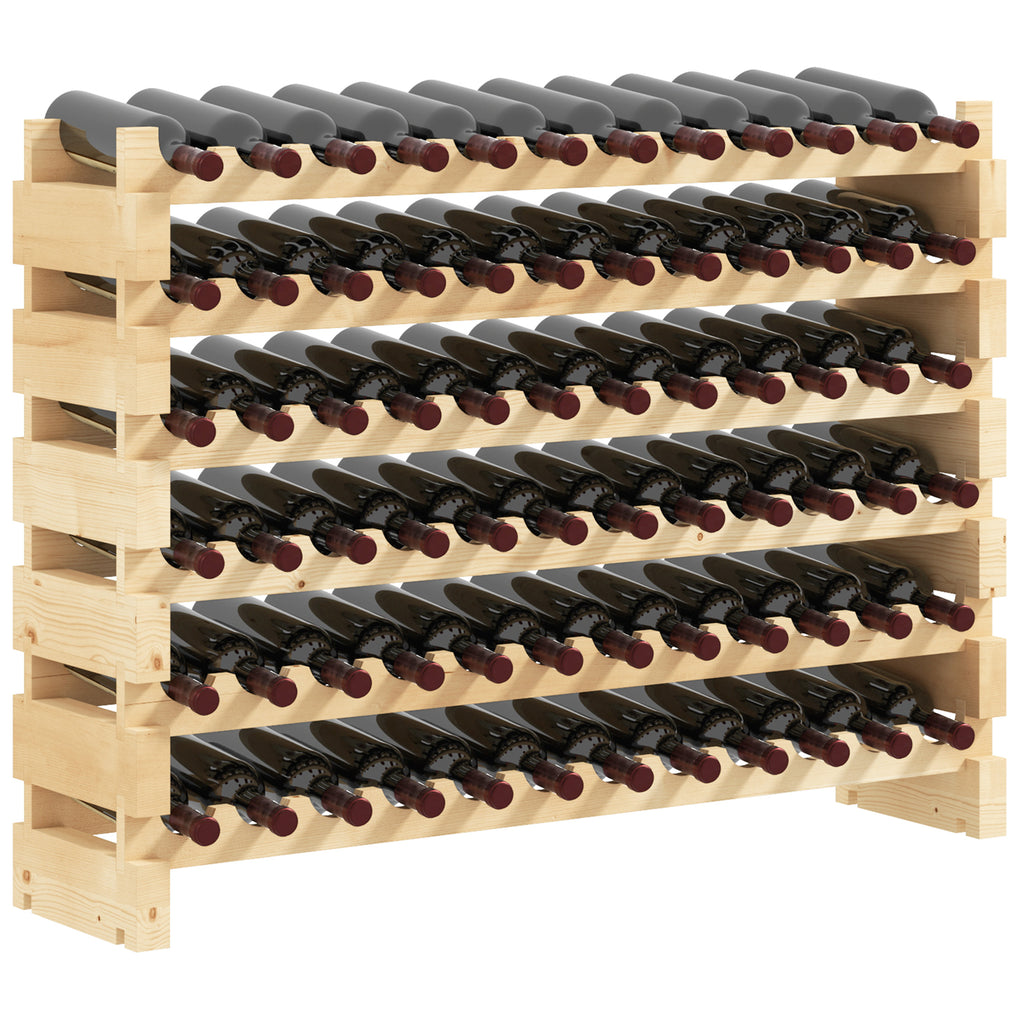 Stackable Wine Rack Modular Storage Shelves 72 Bottle Holder Freestanding - Image 9