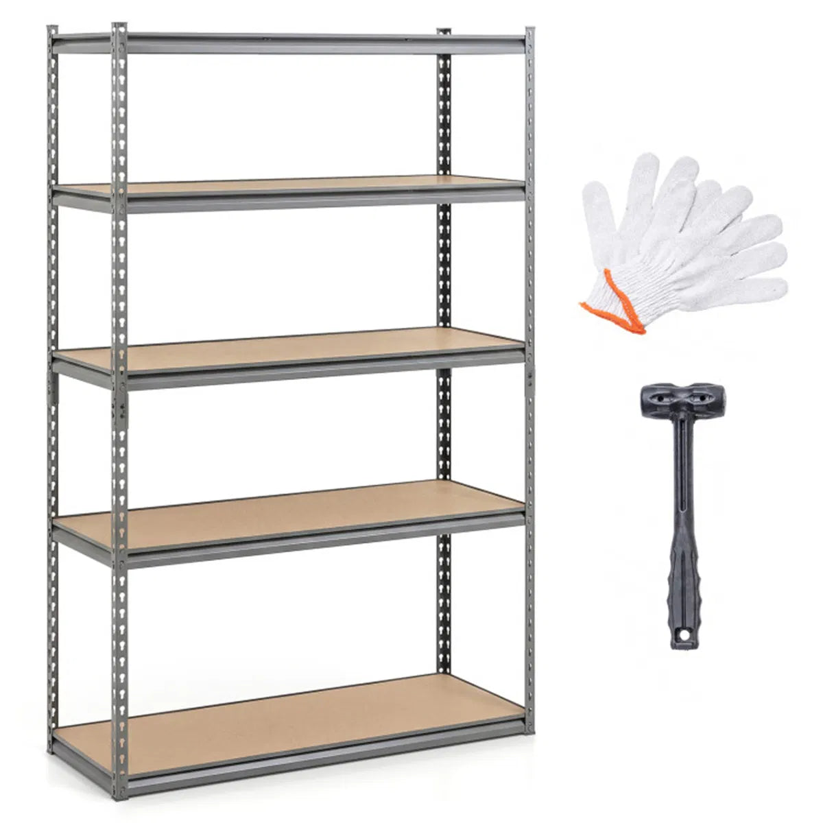 5 Tier Heavy Duty Garage Shelving Unit 2200 LBS Total Load Capacity Boltless - Image 3