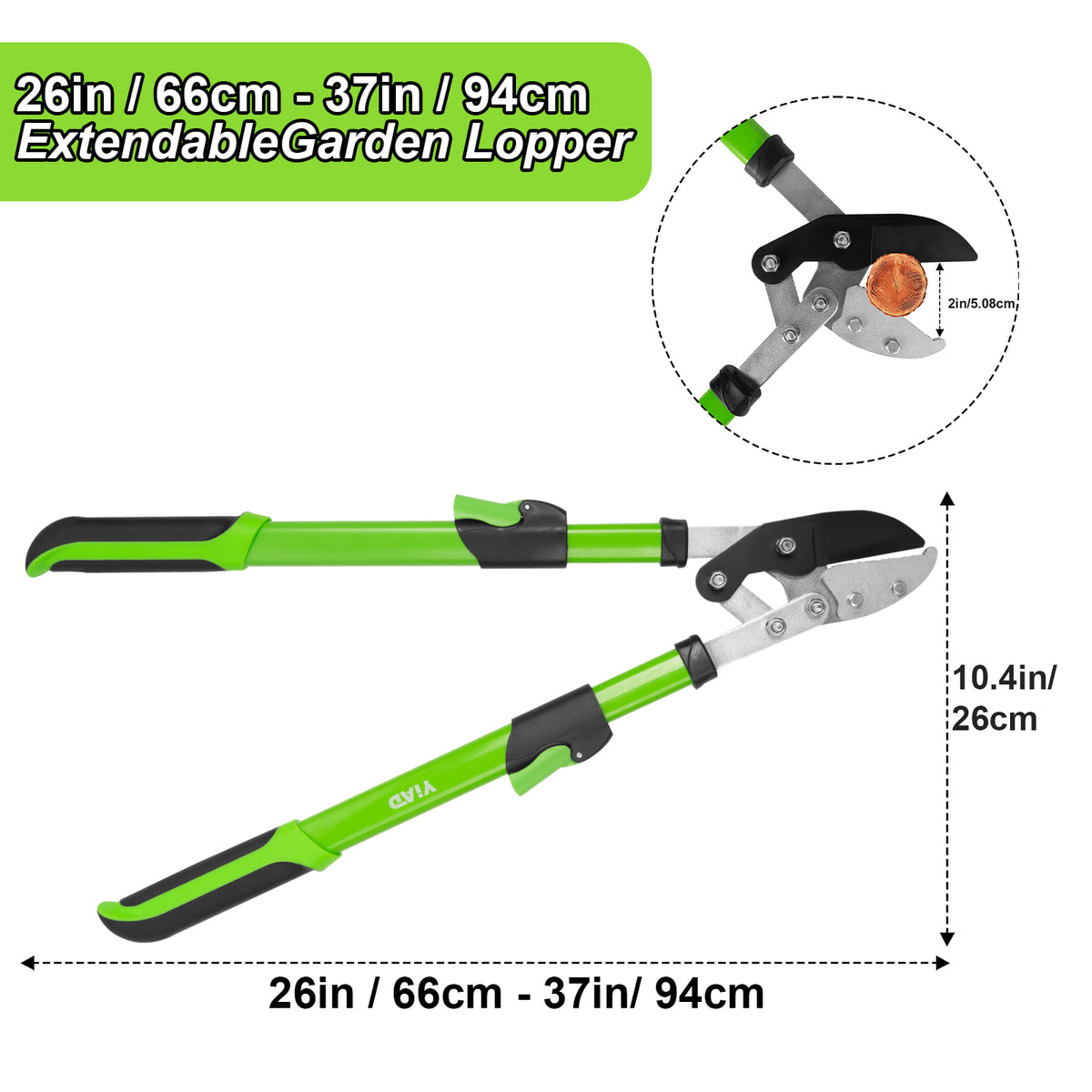 telescopic handle with knife for detail and structure