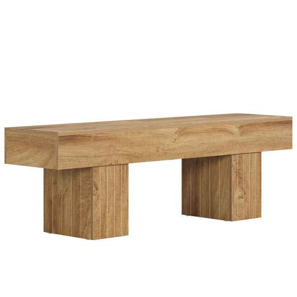 55-Inch Natural Farmhouse Wood Bench
