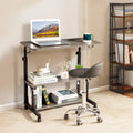Grey Oak P2 15MM Particle Board with Melamine Coating Adjustable Computer Desk