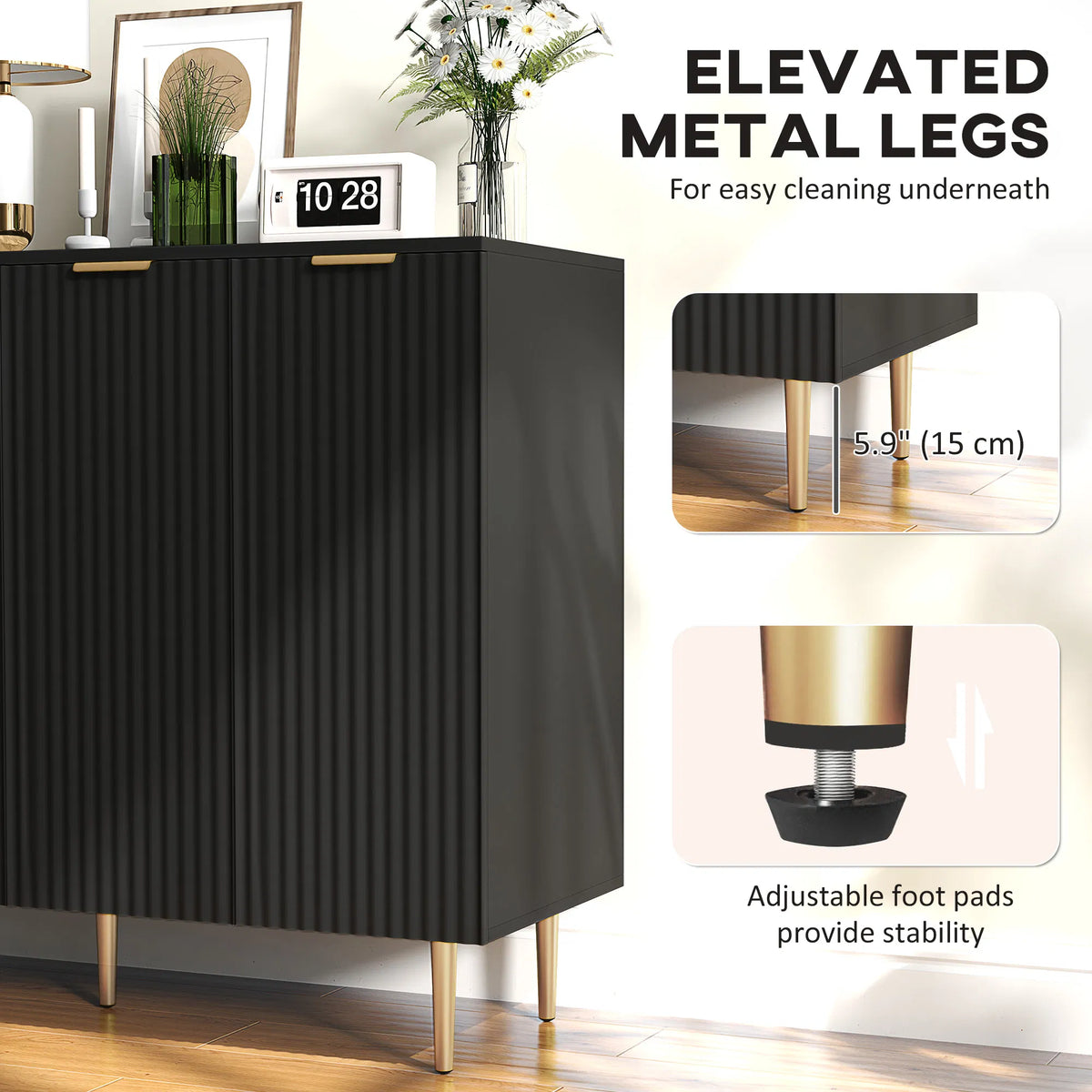 Modern Kitchen Storage Cabinet Sideboard Buffet Cabinet with Adjustable