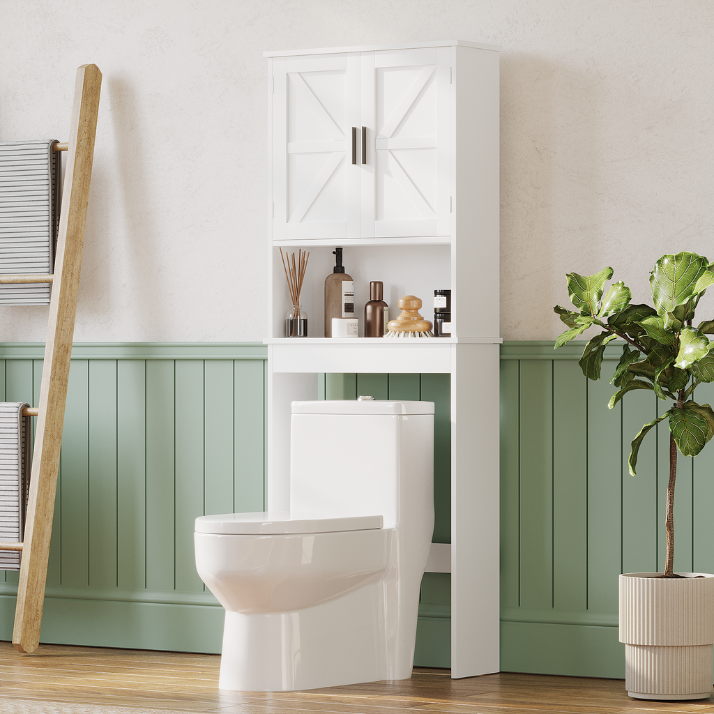 Over The Toilet Storage Cabinet With Adjustable Shelf Bathroom Space Saver - Dimensions and Specifications