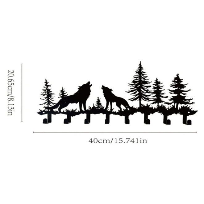 wolf key holder wall mount main view