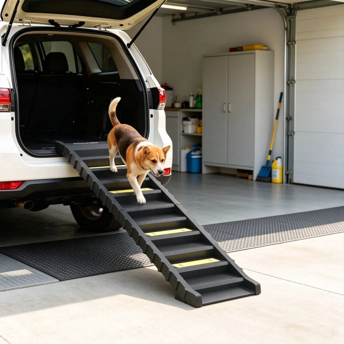 black folding pet car ramp main view