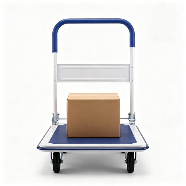 660LBS Capacity Folding Platform Hand Truck Heavy Duty Metal Push Cart With - Image 3