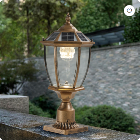20 Golden Solar Powered LED Outdoor Lantern Vintage Garden Light With Elegant - Image 3