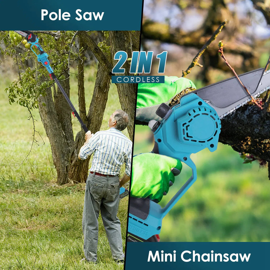 Extendable Cordless Pole Saw (5.3 7.4FT Reach 13FT) 2 in 1 Handheld Chainsaw - Image 5