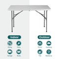 Folding Table Outdoor Indoor Heavy Duty Portable Table with Carrying Handle for