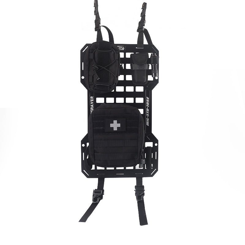 Tactical Rigid MOLLE Organizer Seat Back Aluminum Mount Rack Panel Kit With - Image 3