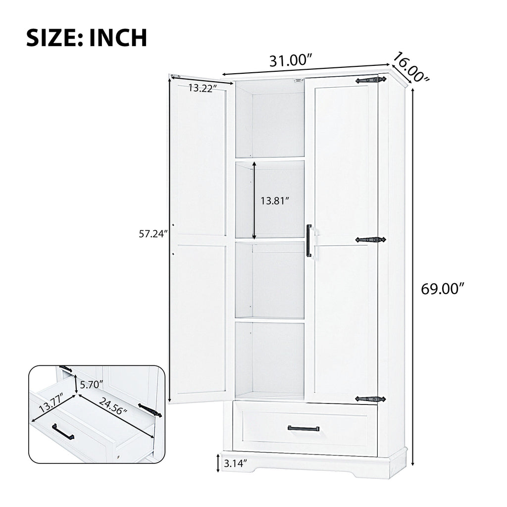 Tall White Bathroom Linen Storage Cabinet