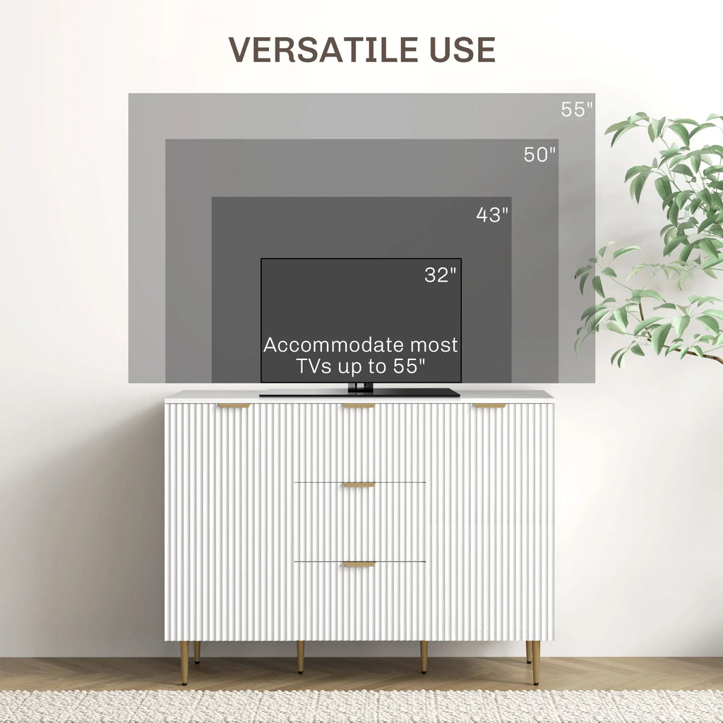 Modern Kitchen Storage Cabinet Sideboard Buffet Cabinet w/ 3 Drawers and - Image 2