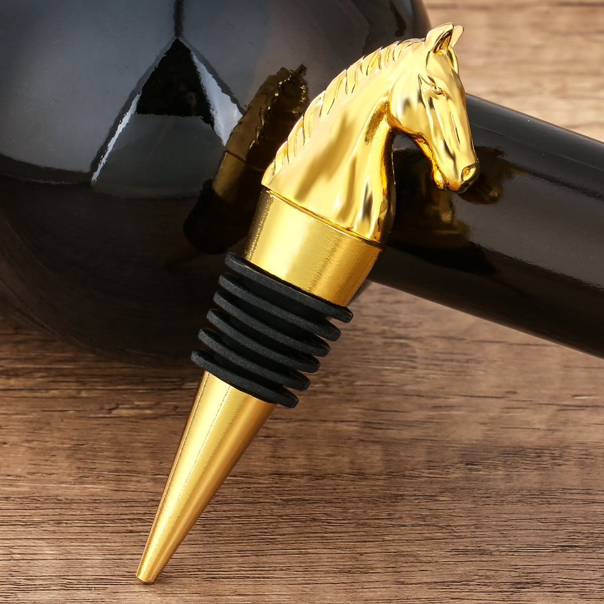 Luxury Horse Head Wine Bottle Stopper Animal shaped Wine Stopper For Preserving - Image 2