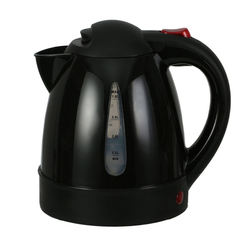 Electric Kettle 150W 1L Black Road Hot Water Boiler Stainless Steel Liner Auto - Image 2