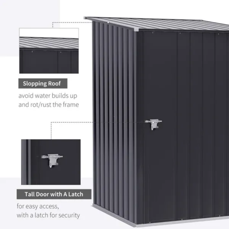 Galvanized Steel Outdoor Garden Storage Shed