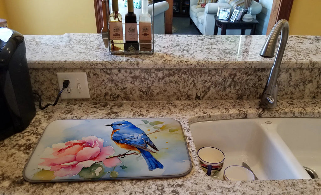 14 x 21" Bluebird Dish Drying Mat Absorbent Pad For Kitchen Counter Drainer Countertop - Additional View 6