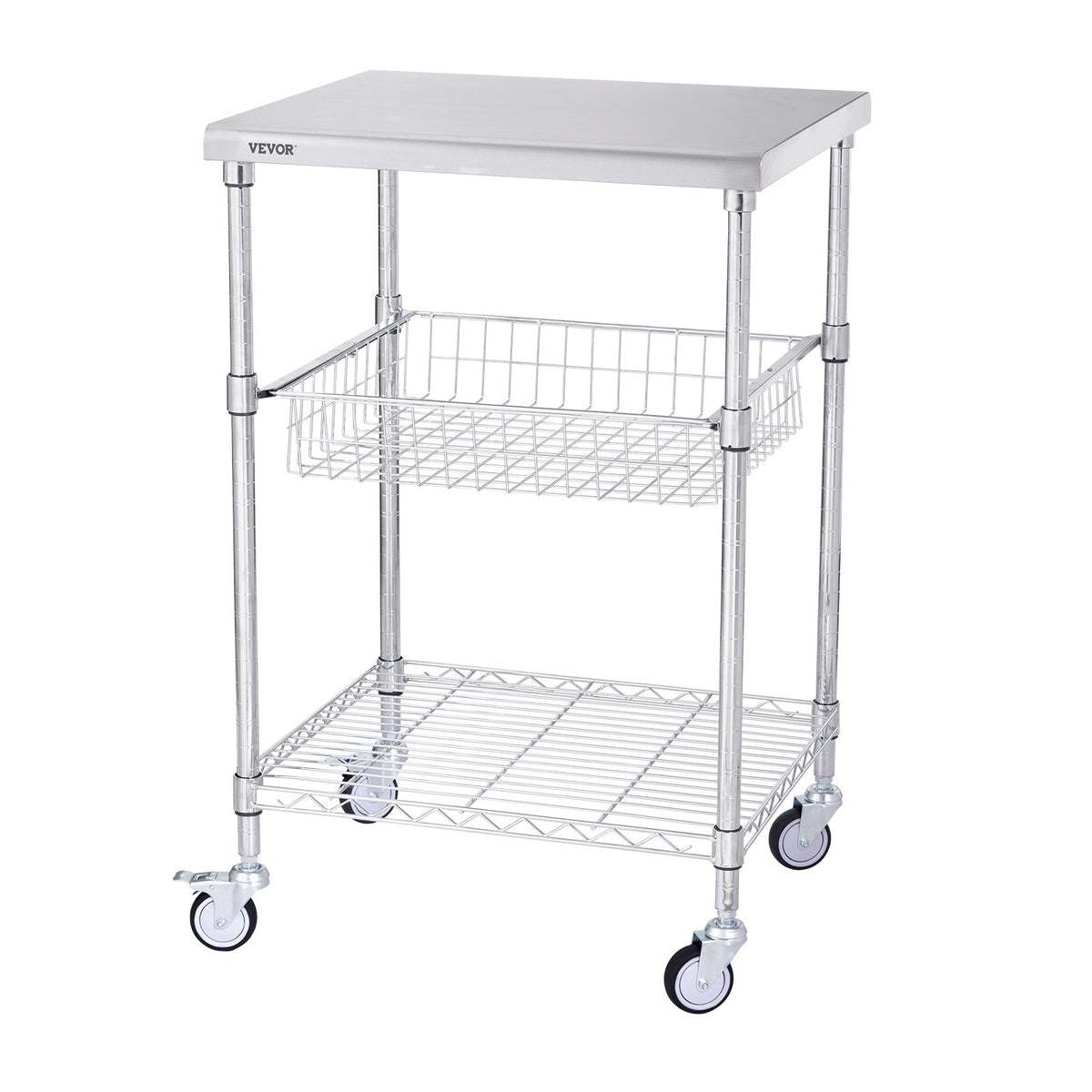 3-Tier Heavy-Duty Rolling Utility Cart