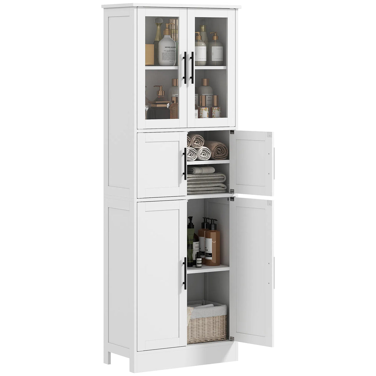 67" Tall Bathroom Storage Cabinet Modern Freestanding Bathroom Cabinet with - Image 5
