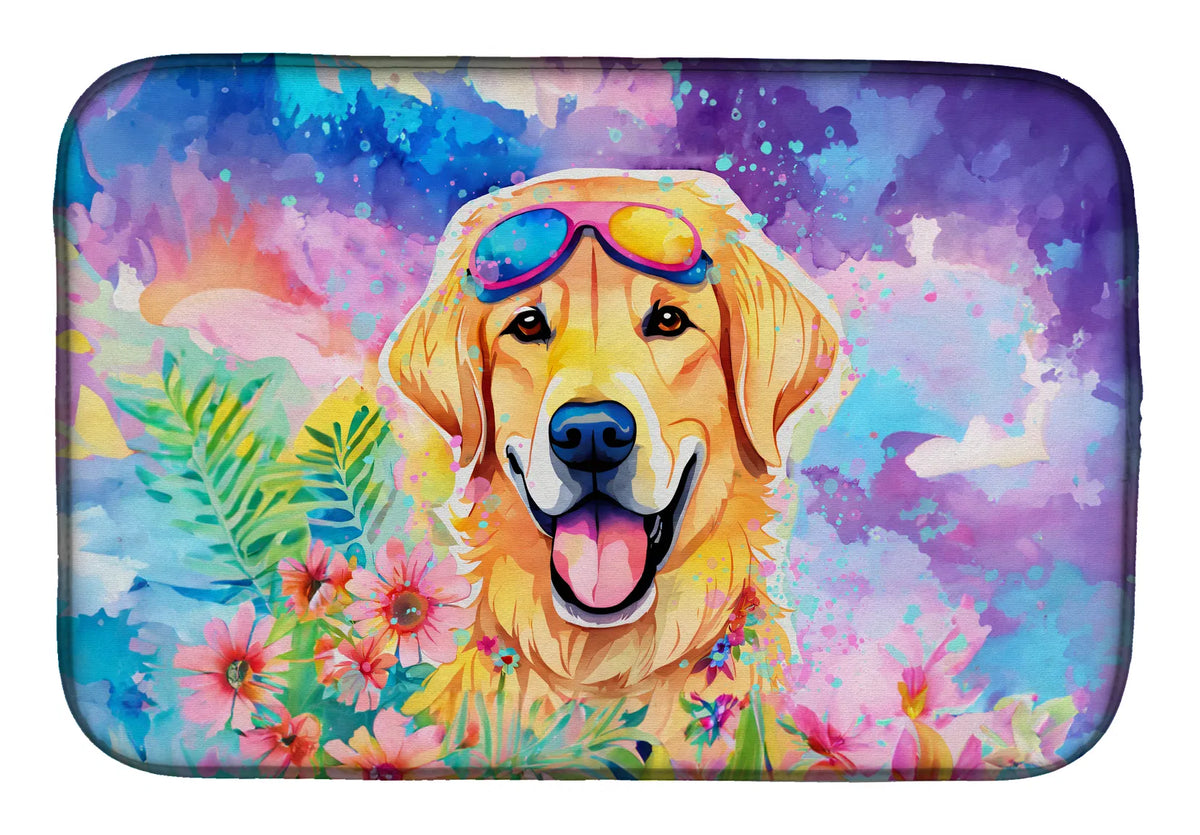 Yellow Labrador Hippie Dawg Dish Drying Mat Absorbent Dish Drying Mat Pad for - Image 5