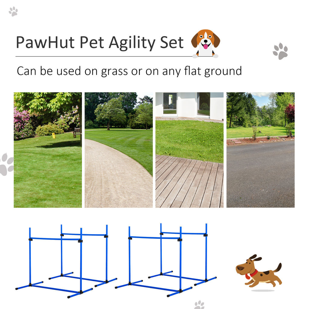 4 Piece Dog Agility Starter Kit with Adjustable Height Jump Bars Included - Image 4