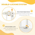 Extra Tall Dog Gate with Door Pressure Fit Auto Close Double Locking for