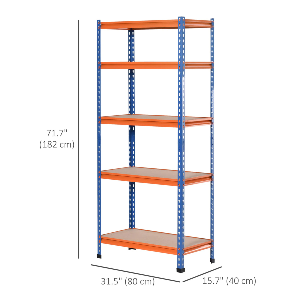 Sturdy Storage Solution: Heavy Duty 5 Tier Adjustable Metal Shelf for Garage Workshop - Image 5