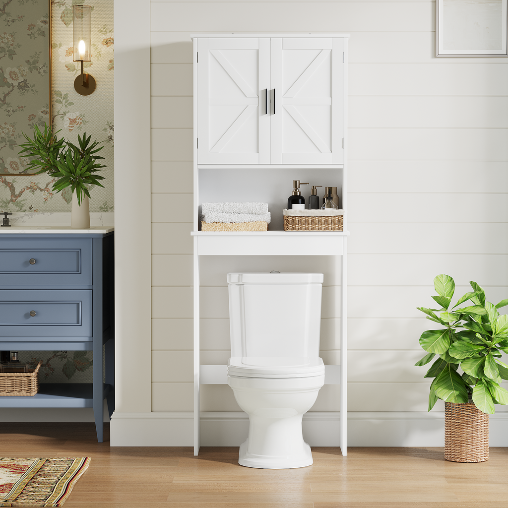 Over The Toilet Storage Cabinet With Adjustable Shelf Bathroom Space Saver - Additional Product View 5