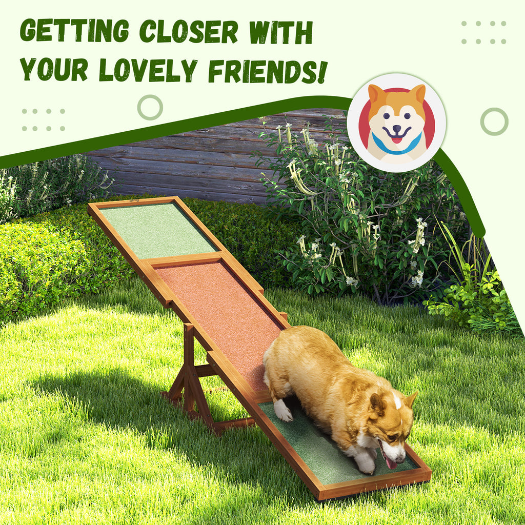 Wooden Dog Agility Seesaw for Training and Exercise Weather Resistant 83" L x