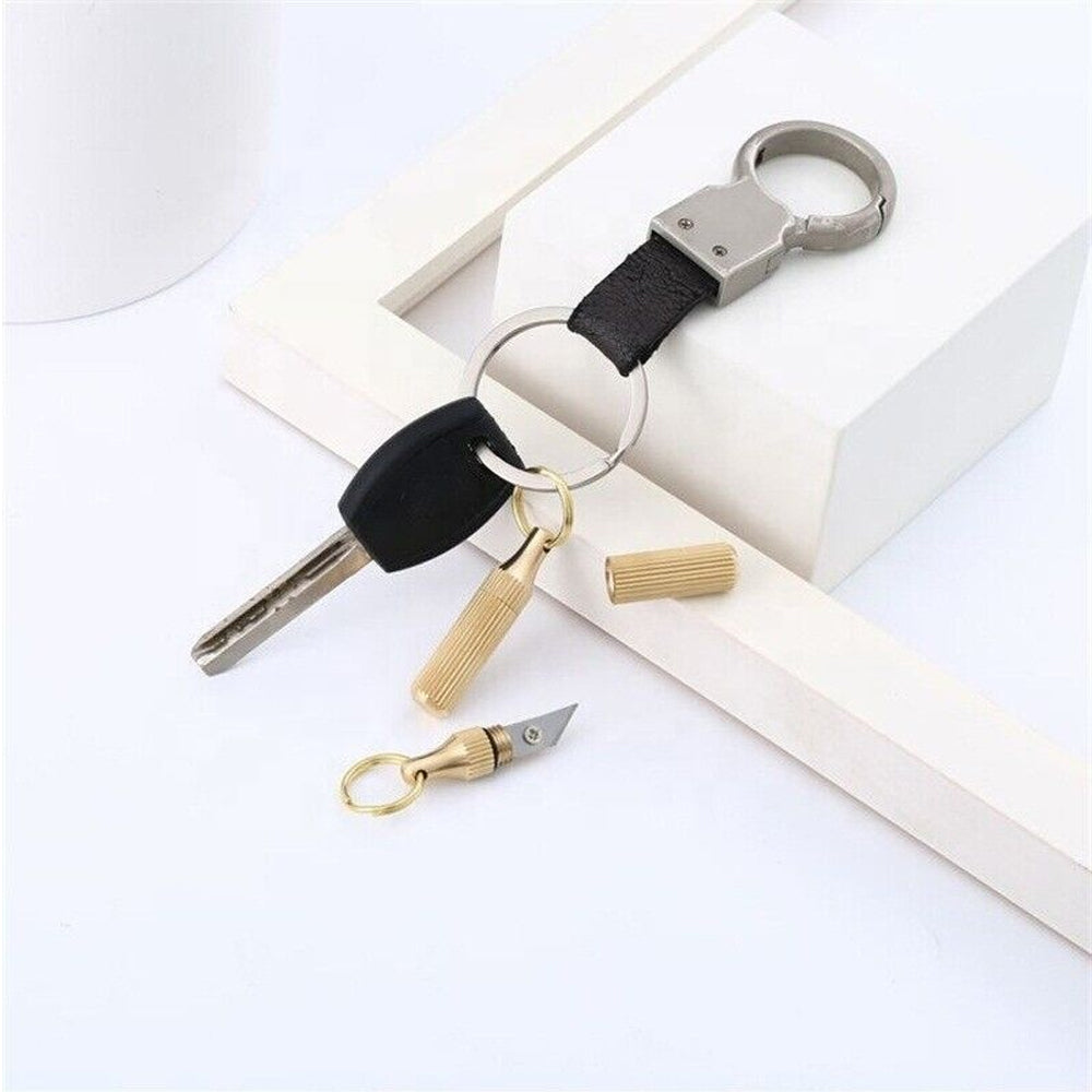 2PCS Stainless Steel Mini Pocket Knife Leaf Shaped Portable Capsule Knife - Image 3