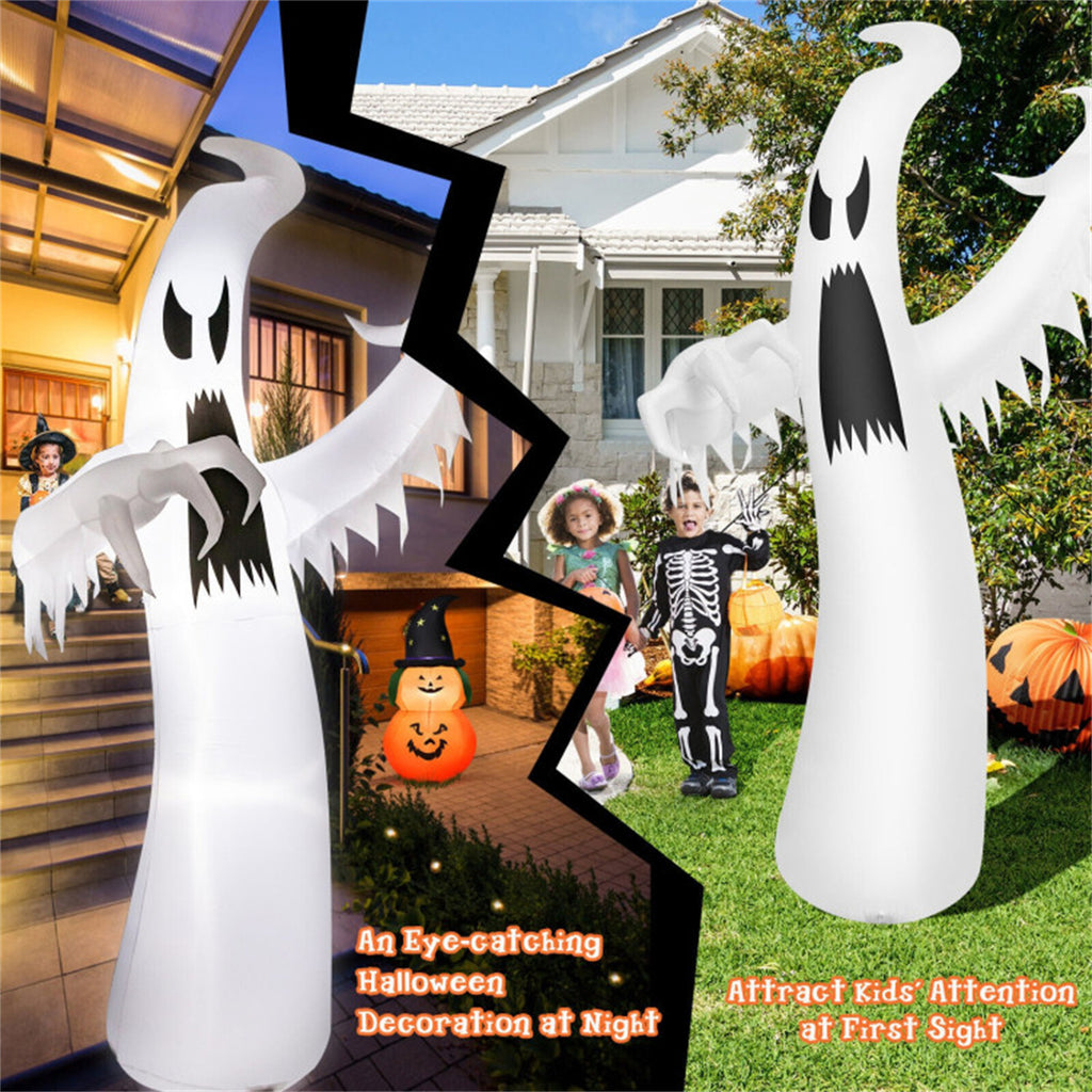 12FT Halloween Inflatable Scary Ghost With Built In LED Lights Blow Up Yard - Image 3